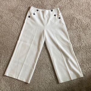 White wide legged DO+BE pants